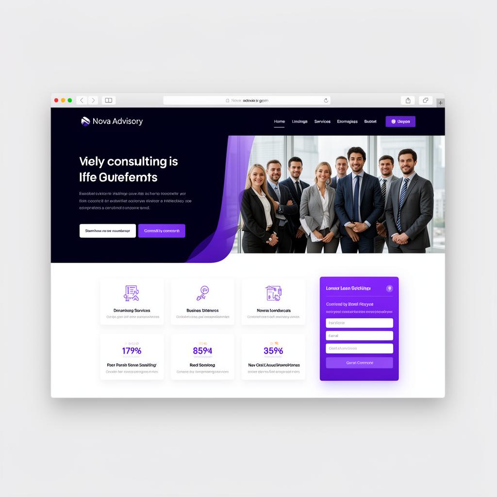 Nova Advisory — Consulting website designed by DRIZE