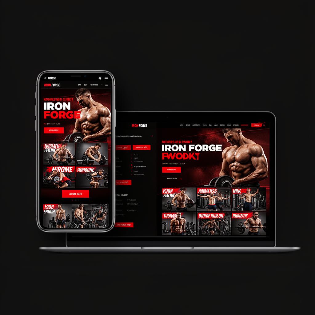 Iron Forge — Fitness Trainer website designed by DRIZE